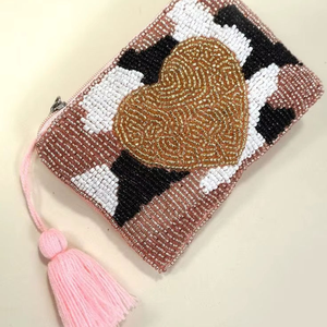 Sac à monnaie perlé fabriqué à la main avec broderie par glowin fashion - Product Image 5