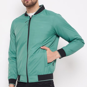 Veste bomber pour homme en tissu confortable, style streetwear, vêtements d'hiver, style zippé, poches latérales, vestes bomber pour homme - Product Image 2