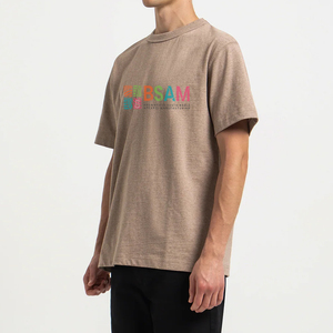 Men's 100% Cotton Knitted Alphabetic Printed Eco-Friendly T-Shirt Crew Neck Drop Shoulder Customized <b>Logo</b> Direct Bangladesh - Product Image 3