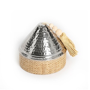 กล่องเสิร์ฟถั่วทำจากหนังและสแตนเลสสำหรับเครื่องประดับบนโต๊ะ - Product Image 2