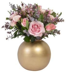 การออกแบบที่ทันสมัยและหรูหราคุณภาพสูงการออกแบบล่าสุดชนิดอลูมิเนียมโกลเด้นแจกันตกแต่งบ้านในราคาต่ําในอินเดีย - Product Image 1