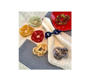 Resin <b>Napkin</b> <b>Ring</b> Designer Custom Many Colors Color <b>Napkin</b> Holder Chain <b>Napkin</b> <b>Rings</b> for Party Table Decoration - Product Image 1