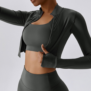 Femmes Running Vestes Fitness Wear Yoga Shirt Top Workout Gym Activewear Vestes Jogging Outdoor Athletic Jacket Ladies - Product Image 5