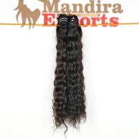 Extensions de cheveux du temple indien bouclés de couleur noire de haute qualité à double trame en gros Extensions de cheveux humains vierges bruts