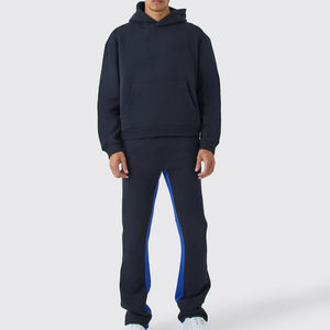 ชุดวอร์มสองชิ้นสำหรับผู้ชาย2025แบบเรียงซ้อนกางเกง100% และมีฮู้ดผ้าฝ้ายเฟรนช์เทอร์รี่ - Product Image 1