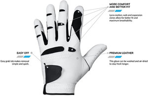 Factory Direct Sale Design Your Own Logo <b>Soft</b> Full Color Cabretta Leather Breathable Golf Glove Sports Customized sheepskin - Product Image 4