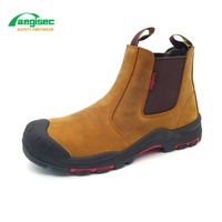 AEGISEC chaussures de sécurité pour mines crazy horse bottes de sécurité pour la randonnée chaussures de travail antidérapantes et résistantes aux perforations pour hommes bottes