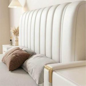 Base de Cama Tapizada de Lujo Estilo Crema Italiano con Almacenamiento Elevable por Gas, Perfil Bajo, Cama Doble para Dormitorio Principal, Muebles para Apartamento - Product Image 2