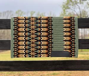 Couverture de selle occidentale en laine tissée à la main de qualité supérieure confortable et durable équipement de Cowboy traditionnel pour cheval de course de baril de rodéo - Product Image 1