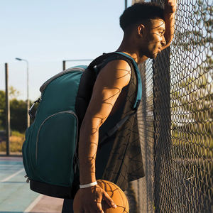 Mochila multifunción de gran capacidad con estampado de letras para deportes de baloncesto, bolsa de viaje de lona impermeable - Product Image 6