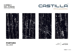 Azulejos de Porcelana de Alto Brillo de 600x1200 mm PORTORO SILVER - Diseño Europeo Moderno para Interiores, Resistentes al Desgaste y Antideslizantes - Product Image 2