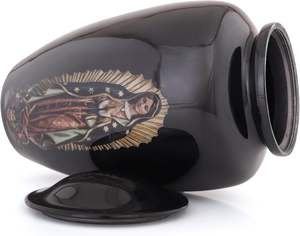 Jesus Cross Aluminum Hand Made Funeral <b>Urn</b> for Human Ashes <b>Large</b> Adult Size Burial <b>Urn</b> Hand Applied Individual Custom Size <b>urn</b> - Product Image 3