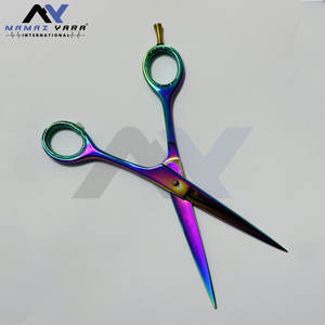 Rainbow Finish Barber Professional Cutting Grooming <b>Hair</b> <b>Scissors</b> High Carbon Stainless Razor Edge <b>Hair</b> Cutting <b>Scissors</b> Salon - Product Image 6