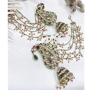 Hermosos pendientes elegantes de calidad superior con piedras tradicionales, perfectos para ropa de fiesta, accesorios de moda para mujer - Product Image 1