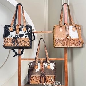 ใหม่ใน2025กระเป๋าโท้ทหนังถือเครื่องมือหนังวัวแท้ของผู้หญิงกระเป๋าถือสำหรับชีวิตประจำวันสวมใส่สบายและสวยงาม - Product Image 1