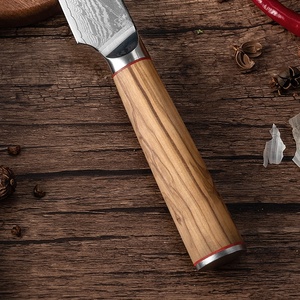 Vente en gros personnalisé de qualité supérieure OEM ODM service professionnel japonais manche en bois couteau de cuisine damas couteau de cuisine à trancher - Product Image 6
