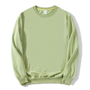 Alta calidad OEM pulóver liso teñido felpa en blanco Jogger blanco cuello redondo algodón personalizado con capucha cuello redondo sudadera para venta al por mayor - Product Image 1