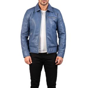 2025 New Arrival Latest Design Men Winter Sheep Leather <b>Jacket</b> Men's Real Leather Sheepskin <b>Biker</b> <b>Jacket</b> in <b>jacket</b> for men - Product Image 5