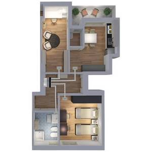 Plénum en mousse de polyuréthane 4 zones avec registres motorisés Lindab de 160 ou 200 mm, pièce pour systèmes CVC avec connexion latérale VMC - Product Image 3