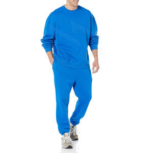 Vente en gros de survêtements de jogging uni en coton épais pour hommes de grande taille vêtements de sport de course survêtement avec ensembles de jogging survêtement - Product Image 1