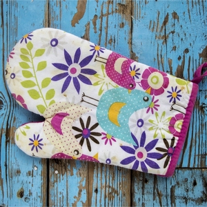 Mitaines de four de style nouveau design imprimé de fleurs mitaine de four en coton fournisseur de mitaines de four de la plus haute qualité en Inde - Product Image 4