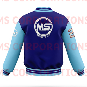 Veste de baseball universitaire de haute qualité pour hommes avec broderie personnalisée OEM blouson d'aviateur à fermeture éclair NOUVELLE vente en gros d'usine - Product Image 4