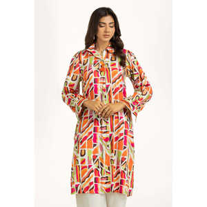 Conjunto Coordinado IPST-55263 de Viscosa con Estampado Crepé, Estilo Casual, Blusa con Mangas Tres Cuartos para Primavera/Verano - Product Image 3