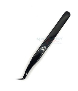 Nuevo modelo Boot L 90 75 Pinzas para pestañas de 65 grados Punta de fibra lisa Color plasma negro Pinzas para pestañas altas de acero inoxidable - Product Image 3