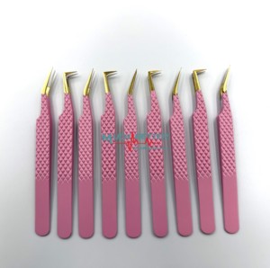 Meilleures pointes de fibres Pince à épiler professionnelle pour une adhérence parfaite aux cils Ne glisse jamais Même les cils de 0.03mm Coude à 90 degrés - Product Image 1