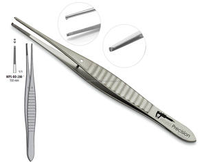 Pinzas de Disección de Precisión Gillies, 12 Dientes, Mordazas Dentadas Delicadas, Acero Inoxidable de Grado Médico, para Tejidos Quirúrgicos - Product Image 5