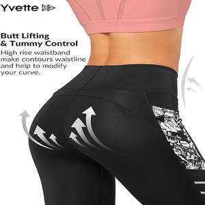 Femmes taille haute Super Stretch respirant écologique séchage rapide Gym collants d'entraînement sans couture Push-up Sport Leggings élastique - Product Image 3