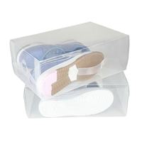 Organisateur de chaussures modulaire en plastique pliable, boîte de rangement transparente empilable pour baskets et sacs à main, design détachable pour la maison
