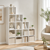 Étagère Modulaire Cubique Moderne avec Panneaux – Meuble de Rangement et de Présentation en Bois Gain de Place pour Salon et Hôtel