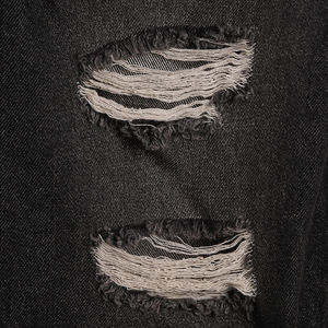 Shorts en jean décontractés pour hommes – 100 % coton, coupe ample, noir et marque privée disponible - Product Image 4