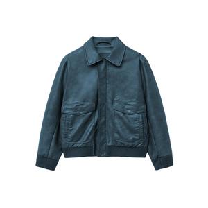 Chaqueta de Cuero Vintage Premium para Hombre, Invierno, Alta Calidad, Acabado Estándar, Técnicas de Bordado y Tejido de Ganchillo, OEM - Product Image 3