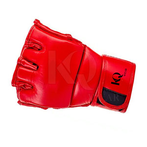 Gants de MMA en cuir pour entraînement avancé avec mousse absorbant les chocs, sangle de poignet légère et réglable, et design personnalisable - Product Image 3