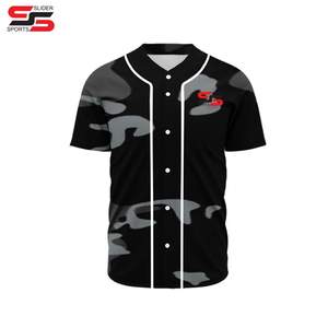 เสื้อแจ็กเก็ตเล่นกีฬาเสื้อเบสบอลมีกระดุมแขนสั้นสำหรับผู้ชายเสื้อแจ็กเก็ตเสื้อกีฬาพิมพ์ลายโพลีเอสเตอร์ออกแบบได้ตามต้องการ - Product Image 4