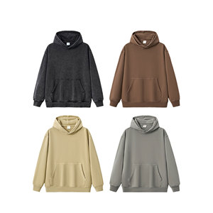 Sudaderas con capucha para hombre con logotipo personalizado de lujo 420GSM lavado ácido 100% algodón Terry desgastado en blanco Vintage de gran tamaño DDP envío - Product Image 2