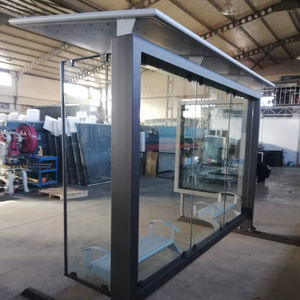 PARYA Luxe Or Rectangle Bus Abri LED Lightbox Kiosque En Acier Inoxydable Modèle Or UN pour Publicité Extérieure Transport en commun - Product Image 1