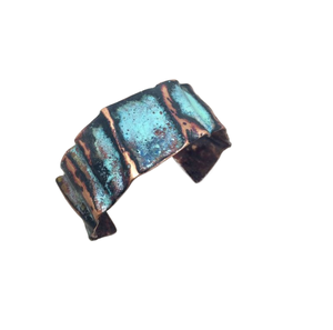 Brazalete de Cobre Mexicano 2015, Joyería de Moda de Verano para Mujer, Brazalete de Cobre en Espiral con Piedra Lunar Minimalista, Brazalete de Aleación - Product Image 4