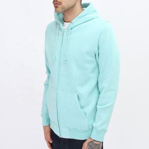 Sweat-shirt à capuche avec fermeture éclair intégrale en coton mélangé pour hommes, veste brodée pour tenue décontractée et activités de plein air en hiver - Product Image 1