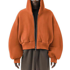 Sudadera con Capucha Extra Grande, Personalizada, 500 GSM, Orgánica, con Estampado de Logotipo, Hombros Caídos, Felpa Gruesa, Cierre Completo, Corte Cuadrado - Product Image 6