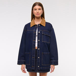 Chaqueta vaquera de manga larga informal para mujer, precio barato, superventas, fabricante directo de fábrica, chaqueta vaquera para mujer - Product Image 2