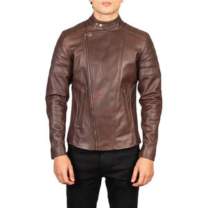 Veste en cuir noir de haute qualité pour hommes/veste en cuir pour hommes 2024 vestes en cuir véritable pour l'hiver - Product Image 1