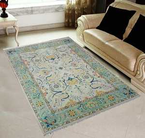 Personnalisable 9 'x 12' fait à la main antique traditionnel Oushak Oriental tapis moderne salon tapis pour usage domestique exercice lavable - Product Image 6