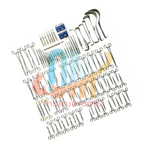 ชุดเครื่องมือผ่าตัด108-Pcs ช่องท้องทางการแพทย์ทำจากสเตนเลสสตีลชุดผ่าตัดบริเวณหน้าท้อง - Product Image 3