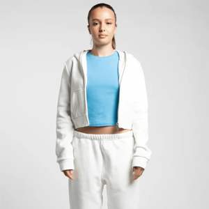 Sweat à capuche zippé court pour femmes de haute qualité, confortable et élégant, parfait pour les vêtements décontractés et les entraînements - Product Image 2