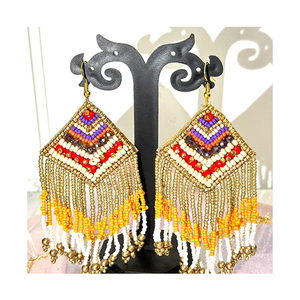 Boucles d'oreilles en perles de mer multicolores les plus vendues pour les filles plaqué argent meilleure qualité acheter maintenant au prix de gros - Product Image 3