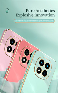 Xinli เคสโทรศัพท์แบบบางกันกระแทก TPU สี่เหลี่ยม6D สำหรับ redmi Turbo 4 /poco X7กรอบด้านหลังแฟชั่น - Product Image 2