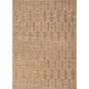 พรมปูพื้นทรงสี่เหลี่ยมผืนผ้าสีงาช้าง รุ่น Nomadic Threads PDJT-698 ทำจากปอกระเจาทอแบบแบน เหมาะสำหรับห้องโถง ห้องนั่งเล่น ห้องนอน และทางเข้าบ้าน - Product Image 1